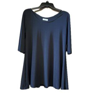 NWOT Ivy Reed Black 3/4 sleeve tunic one size